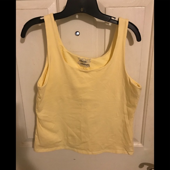 Tops Yellow Crop Tank Sz L Poshmark